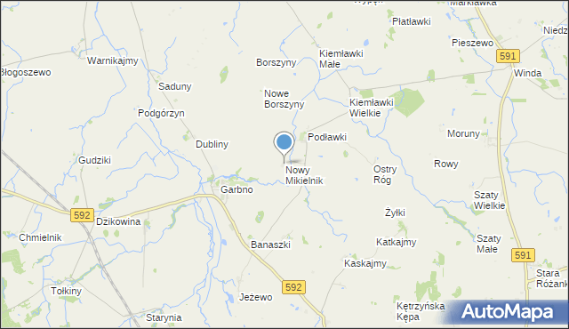 mapa Nowy Mikielnik, Nowy Mikielnik na mapie Targeo